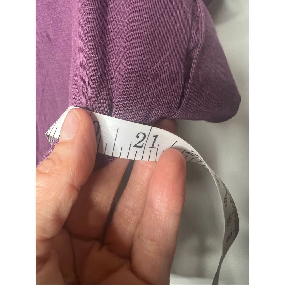 Zenana Purple Tencel V-neck Tee Shirt NWT! Sz S - Picture 8 of 9